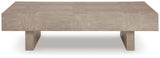 Jorlaina Light Grayish Brown Coffee Table view 3