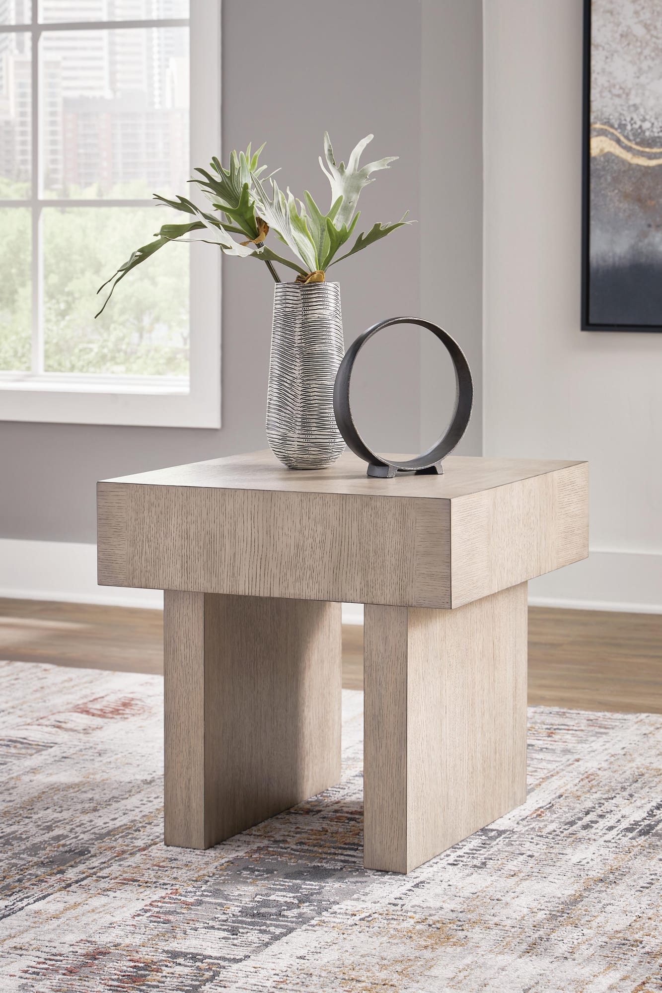 Jorlaina Light Grayish Brown End Table from Ella Furniture