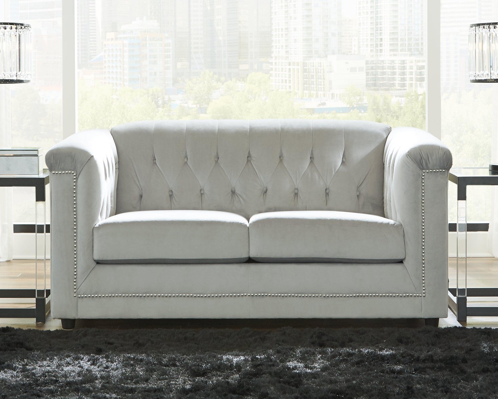 Josanna Gray Sofa And Loveseat - Ella Furniture