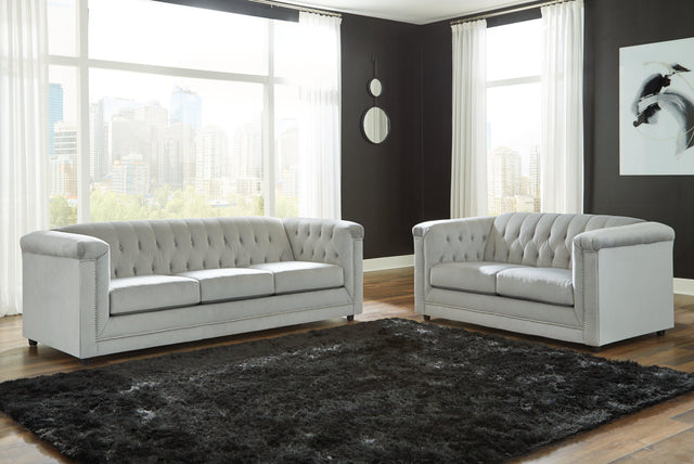 Josanna Gray Sofa And Loveseat - Ella Furniture