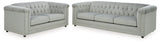 Josanna Gray Sofa And Loveseat - Ella Furniture