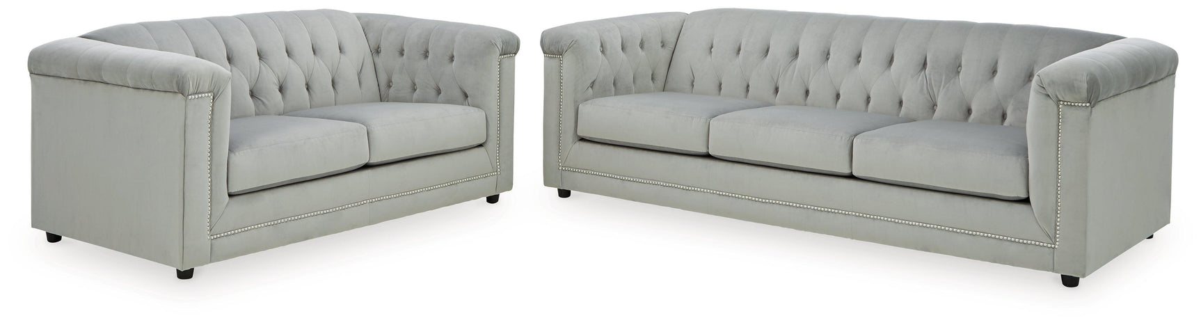 Josanna Gray Sofa And Loveseat - Ella Furniture