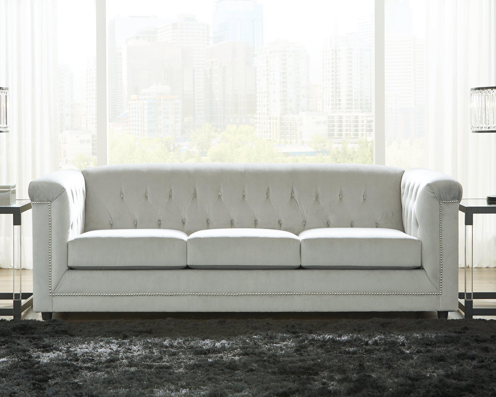 Josanna Gray Sofa, Loveseat And Chair - Ella Furniture