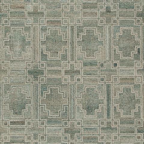 Jossland Green/Ivory Large Rug - Ella Furniture