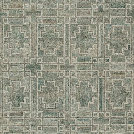 Jossland Green/Ivory Large Rug - Ella Furniture