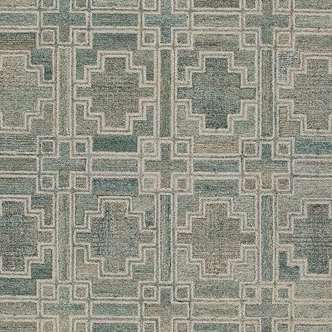 Jossland Green/Ivory Medium Rug - Ella Furniture