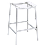 Jovani Acrylic Backless Bar Stools Clear And Chrome (Set Of 2) 182359 - Ella Furniture