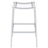Jovani Acrylic Backless Bar Stools Clear And Chrome (Set Of 2) 182359 - Ella Furniture