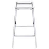 Jovani Acrylic Backless Bar Stools Clear And Chrome (Set Of 2) 182359 - Ella Furniture