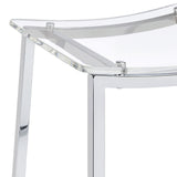 Jovani Acrylic Backless Bar Stools Clear And Chrome (Set Of 2) 182359 - Ella Furniture