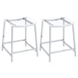 Jovani Acrylic Backless Counter Height Bar Stools Clear And Chrome (Set Of 2) 182358 - Ella Furniture