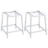 Jovani Acrylic Backless Counter Height Bar Stools Clear And Chrome (Set Of 2) 182358 - Ella Furniture