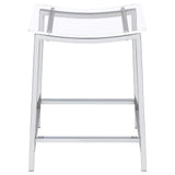 Jovani Acrylic Backless Counter Height Bar Stools Clear And Chrome (Set Of 2) 182358 - Ella Furniture