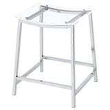 Jovani Acrylic Backless Counter Height Bar Stools Clear And Chrome (Set Of 2) 182358 - Ella Furniture