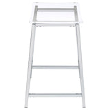 Jovani Acrylic Backless Counter Height Bar Stools Clear And Chrome (Set Of 2) 182358 - Ella Furniture