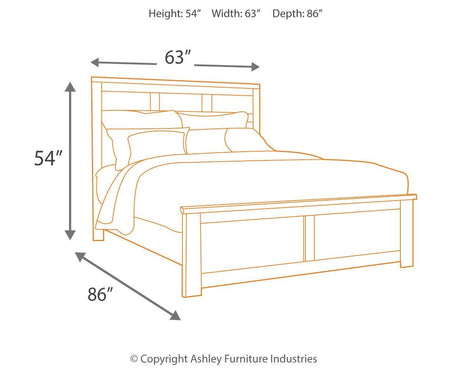 Juararo Dark Brown Panel Bedroom Set - Ella Furniture