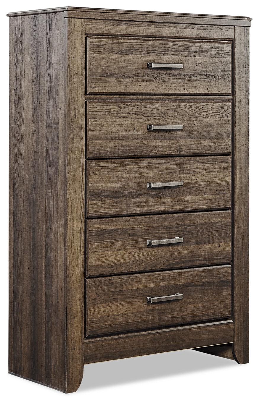 Juararo Dark Brown Panel Bedroom Set - Ella Furniture