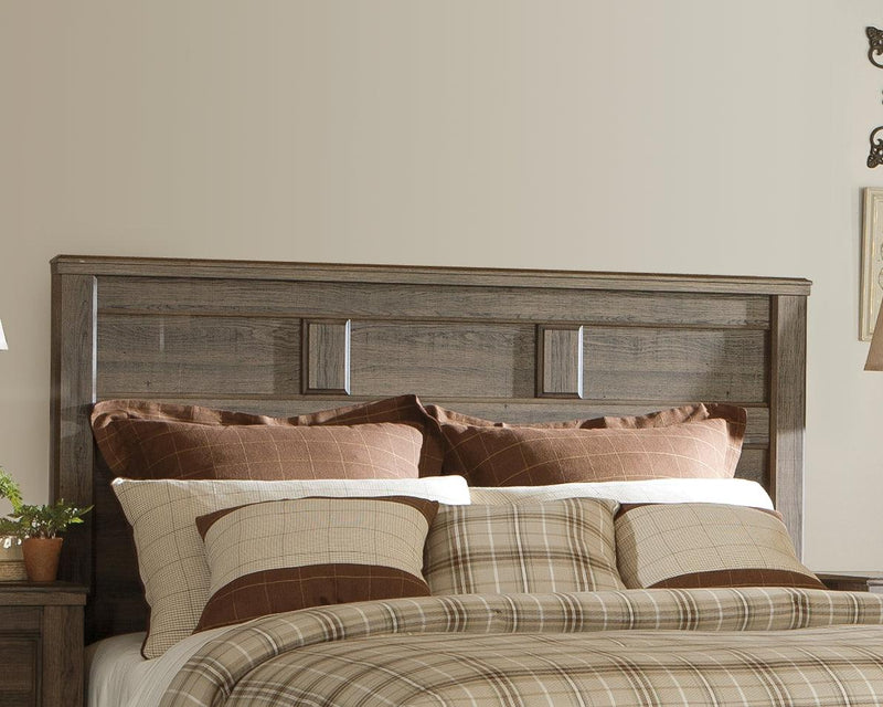 Juararo Dark Brown Panel Headboard Bedroom Set - Ella Furniture