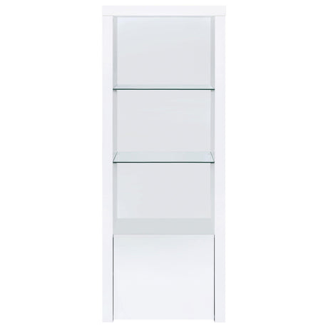 Jude 3-piece 71" TV Entertainment Center White High Gloss 704251-SET - Ella Furniture