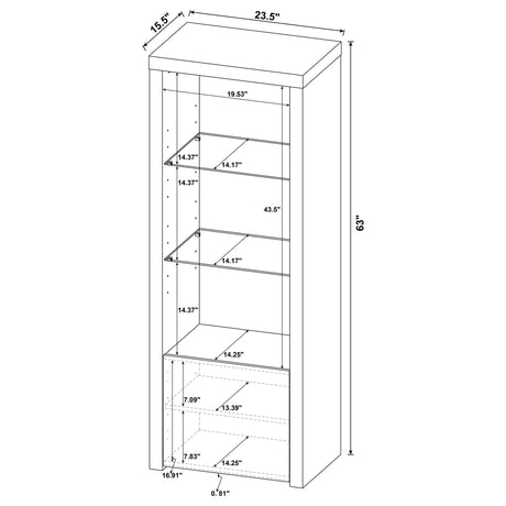 Jude 3-piece 71" TV Entertainment Center White High Gloss 704251-SET - Ella Furniture