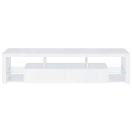 Jude 3-piece 71" TV Entertainment Center White High Gloss 704251-SET - Ella Furniture