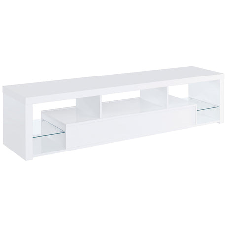Jude 3-piece 71" TV Entertainment Center White High Gloss 704251-SET - Ella Furniture