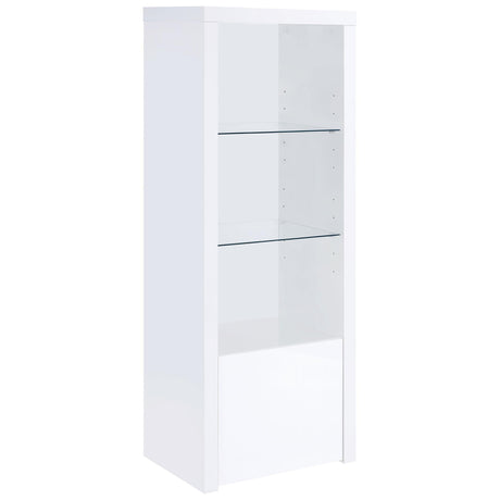 Jude 3-piece 71" TV Entertainment Center White High Gloss 704251-SET - Ella Furniture