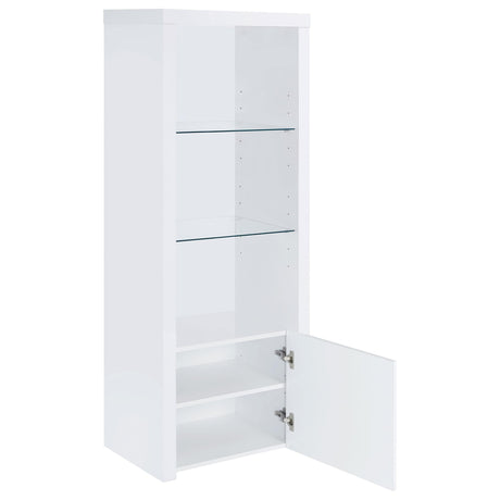 Jude 3-piece 71" TV Entertainment Center White High Gloss 704251-SET - Ella Furniture