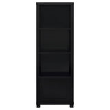 Jupiter 3-Shelf Media Tower Bookcase With Storage Cabinet Black 707756 - Ella Furniture