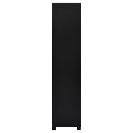 Jupiter 3-Shelf Media Tower Bookcase With Storage Cabinet Black 707756 - Ella Furniture