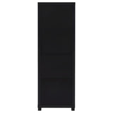 Jupiter 3-Shelf Media Tower Bookcase With Storage Cabinet Black 707756 - Ella Furniture