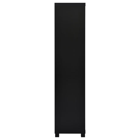 Jupiter 3-Shelf Media Tower Bookcase With Storage Cabinet Black 707756 - Ella Furniture