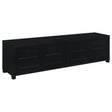 Jupiter 4-Door 79" Tv Stand Media Console With Framed Glass Panels Black 736303 - Ella Furniture