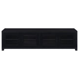 Jupiter 4-Door 79" Tv Stand Media Console With Framed Glass Panels Black 736303 - Ella Furniture