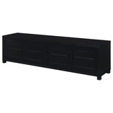 Jupiter 4-Door 79" Tv Stand Media Console With Framed Glass Panels Black 736303 - Ella Furniture