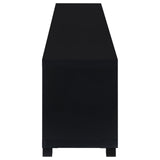Jupiter 4-Door 79" Tv Stand Media Console With Framed Glass Panels Black 736303 - Ella Furniture