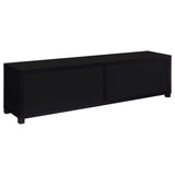 Jupiter 4-Door 79" Tv Stand Media Console With Framed Glass Panels Black 736303 - Ella Furniture