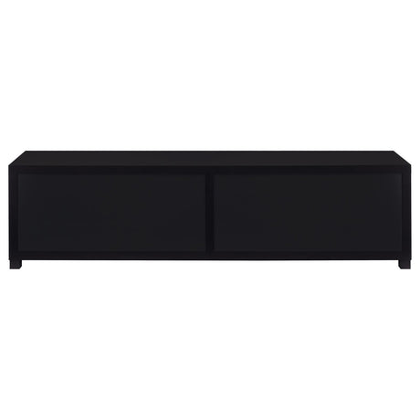 Jupiter 4-Door 79" Tv Stand Media Console With Framed Glass Panels Black 736303 - Ella Furniture