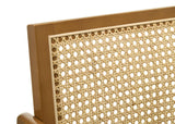 Kane Solid Wood Bar Stool With Woven Rattan Back And Upholstered Seat Light Walnut (Set Of 2) 182677 - Ella Furniture