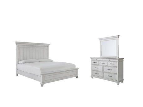 Kanwyn Whitewash Panel Bedroom Set - Ella Furniture