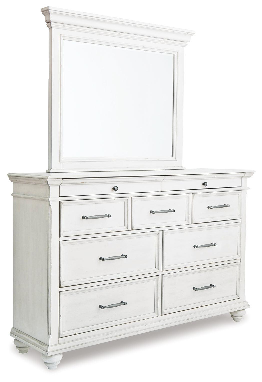 Kanwyn Whitewash Panel Bedroom Set - Ella Furniture