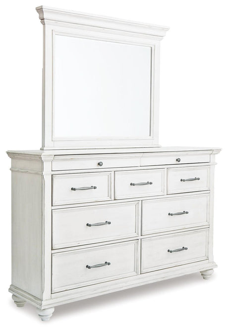 Kanwyn Whitewash Panel Bedroom Set - Ella Furniture