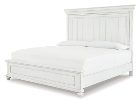 Kanwyn Whitewash Panel Bedroom Set - Ella Furniture