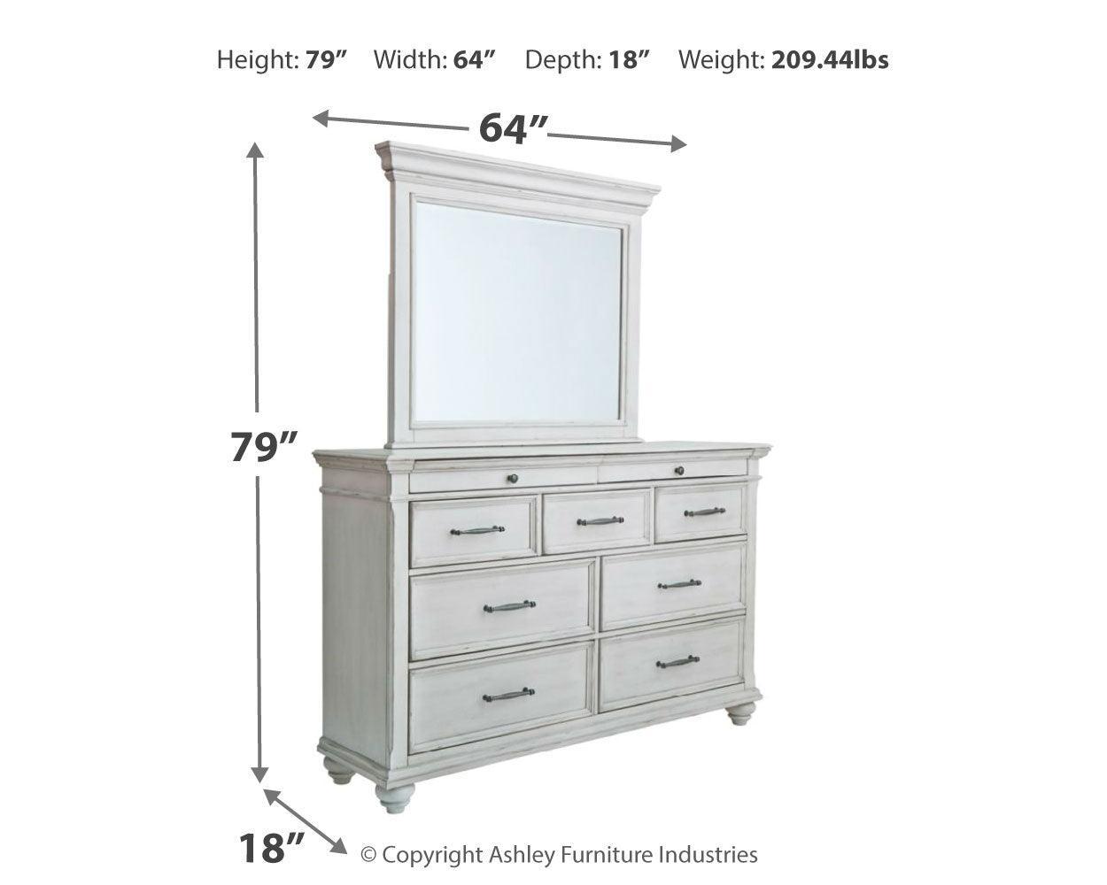 Kanwyn Whitewash Panel Bedroom Set - Ella Furniture
