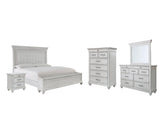 Kanwyn Whitewash Panel Storage Bedroom Set - Ella Furniture