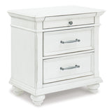 Kanwyn Whitewash Panel Storage Bedroom Set - Ella Furniture