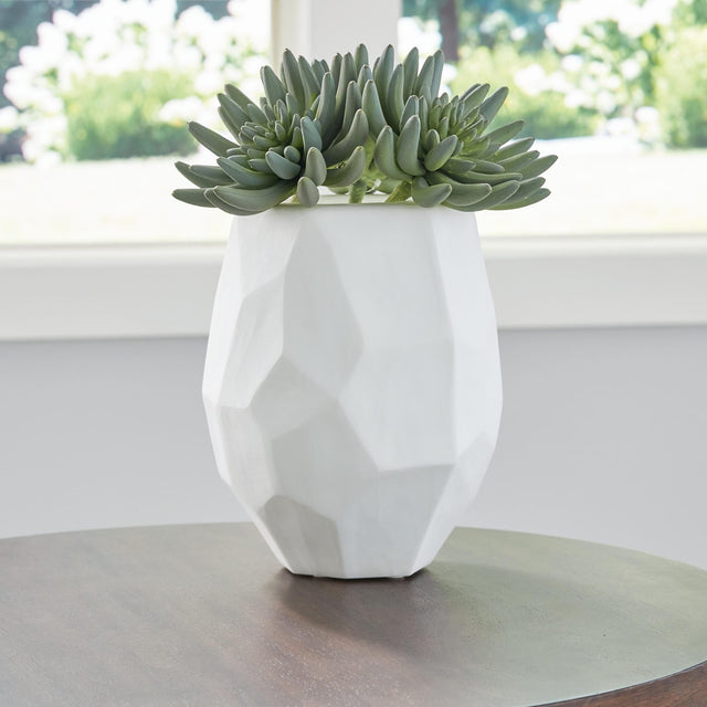 Karenton White Vase from Ella Furniture