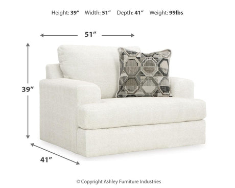 Karinne Linen Chair And Ottoman - Ella Furniture