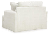 Karinne Linen Chair And Ottoman - Ella Furniture