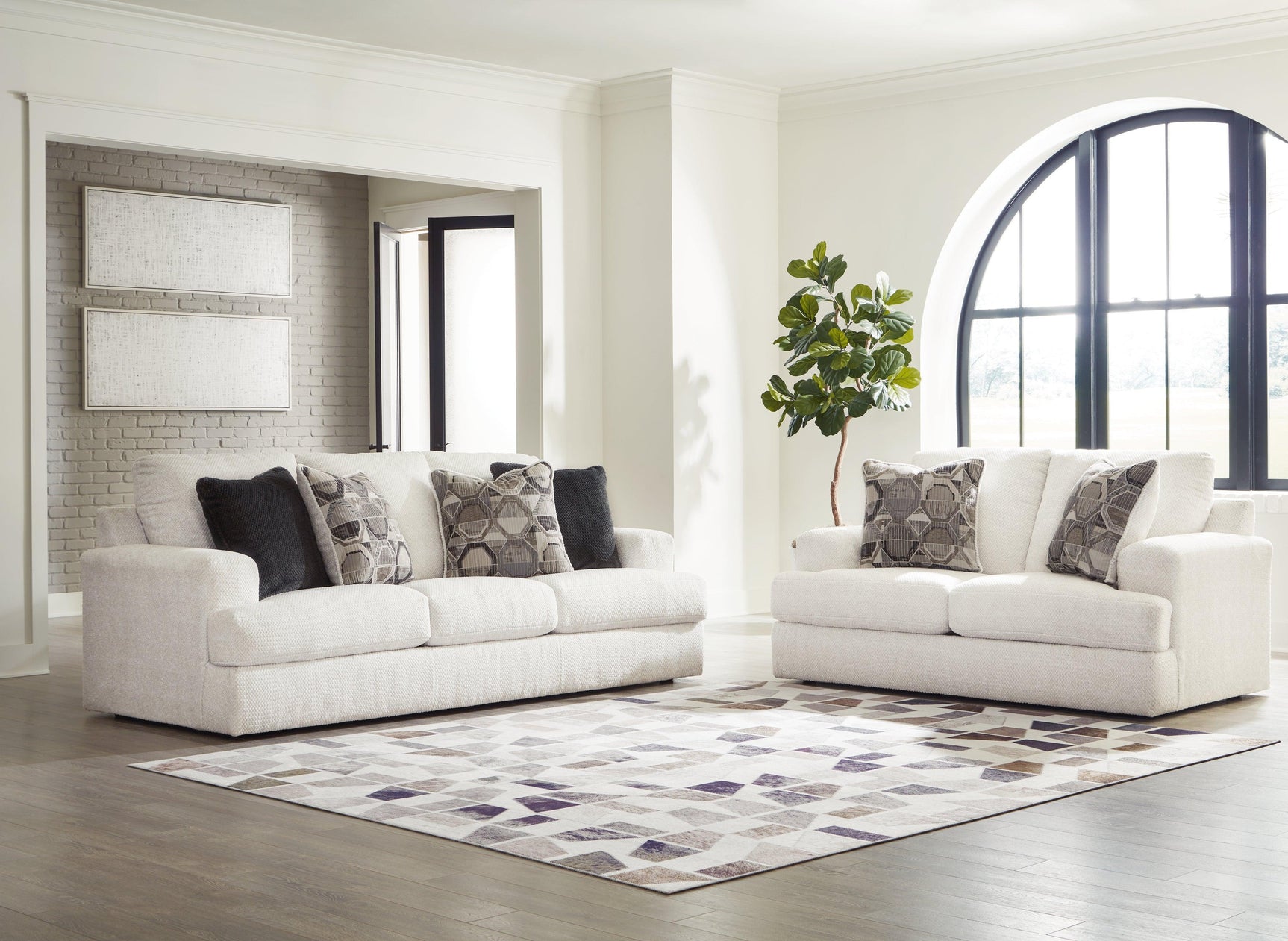 Karinne Linen Sofa And Loveseat - Ella Furniture